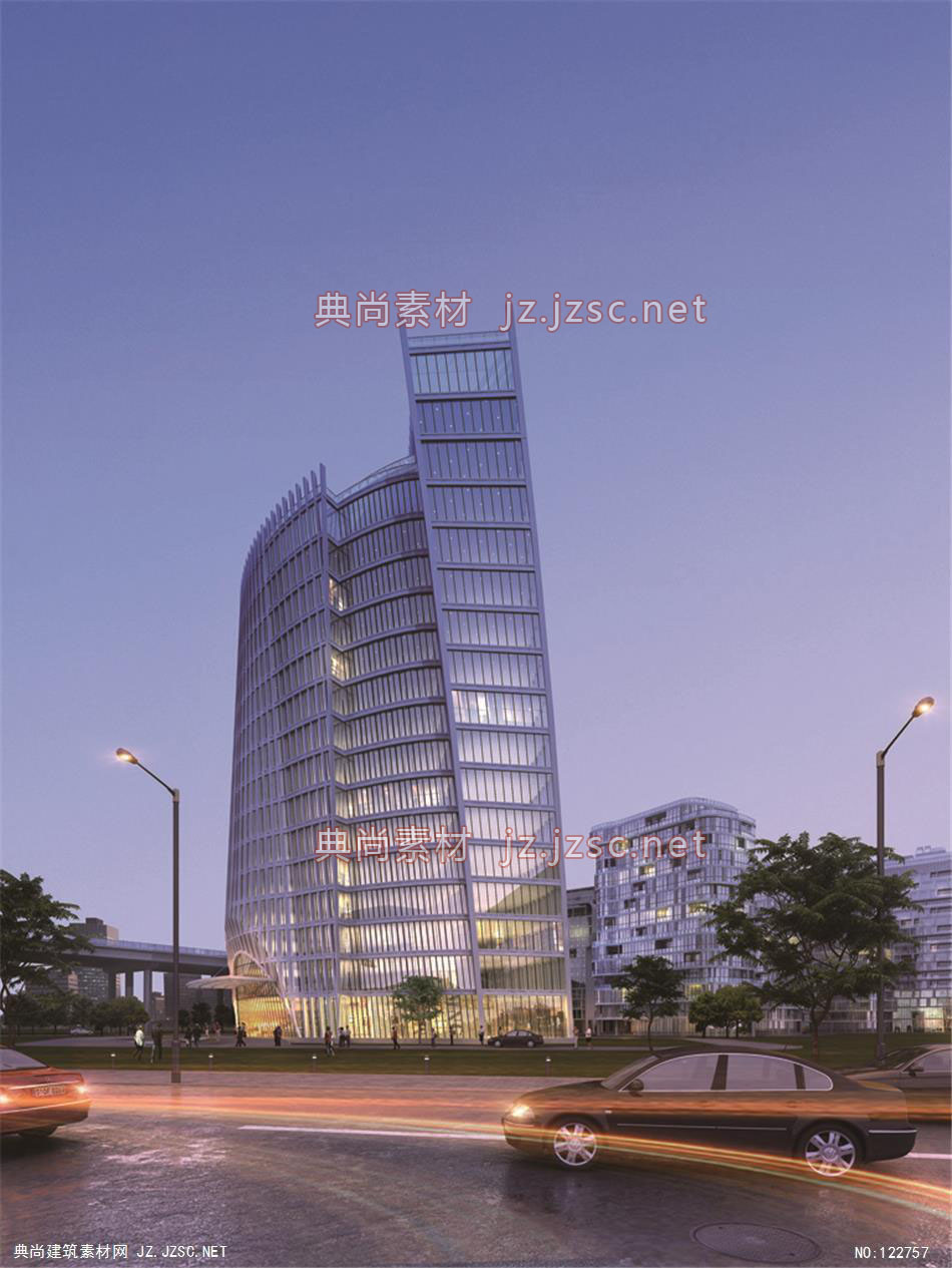 A镇海高层 超高层办公建筑效果图