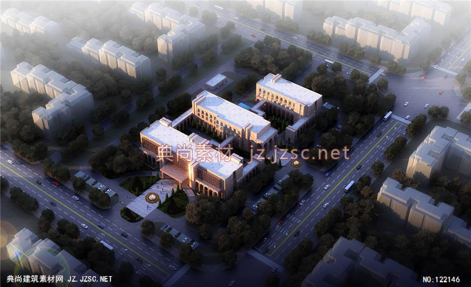 A吉尔吉斯斯坦医院03 超高层办公建筑效果图