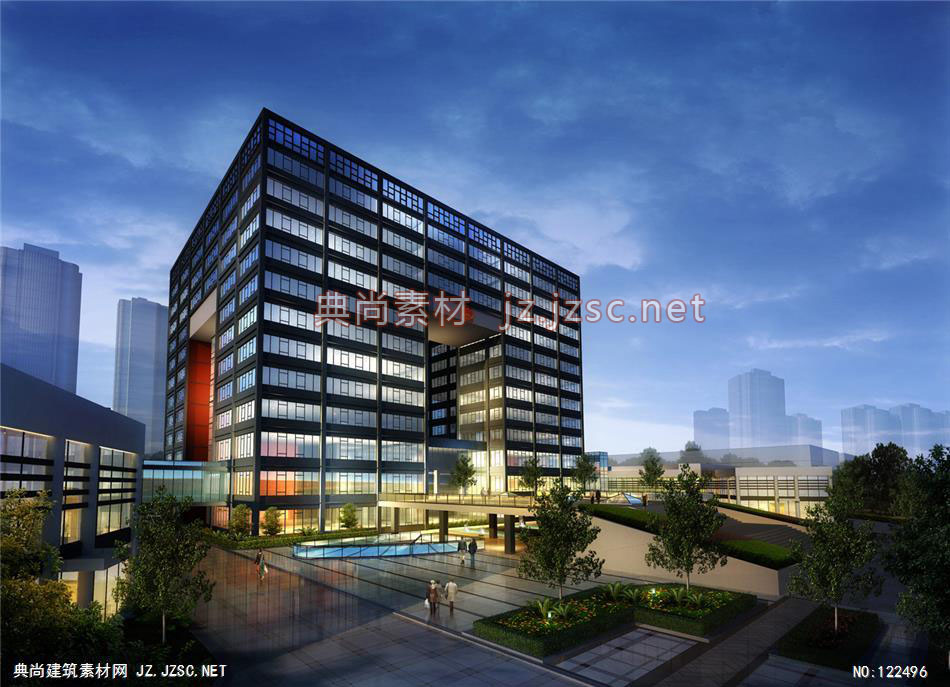 A瑞安塘下行政中心 超高层办公建筑效果图