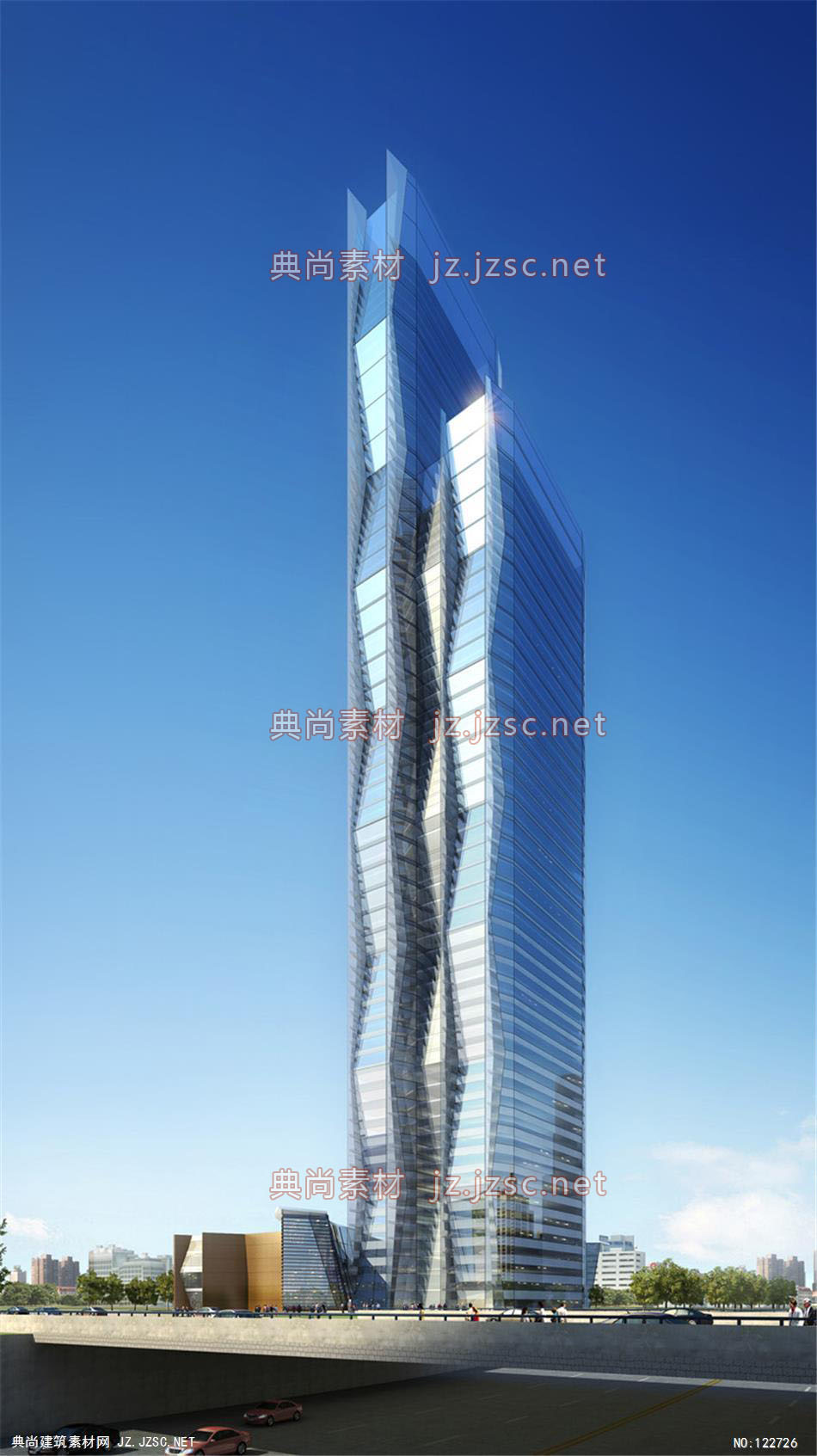 A张家港商会大厦 超高层办公建筑效果图