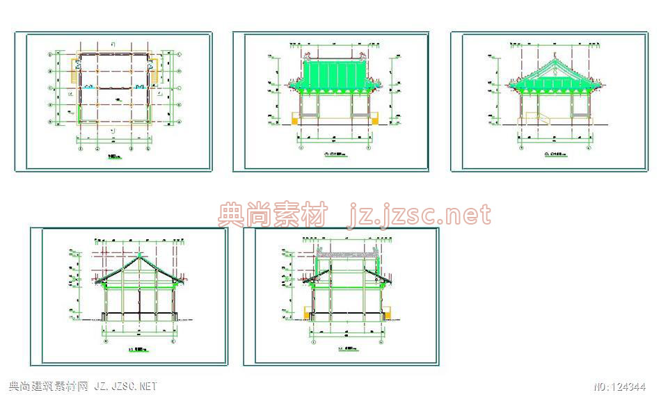 古建筑设计 古建筑 古建筑图  古建筑图施工图cadcad仿古建戏台 0/0