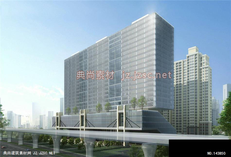 常青工作室-张工-河南建设第二轮-1效果图-办公楼效果图办公建筑