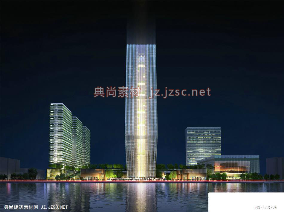 高层公建同济王工市民中心6效果图-办公楼效果图办公建筑