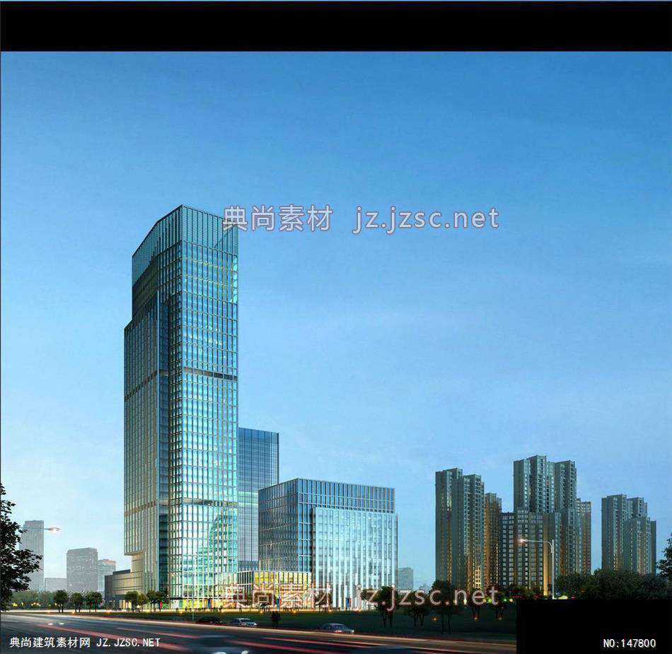 中建七所-张工-自贡项目-3效果图-办公楼效果图办公建筑