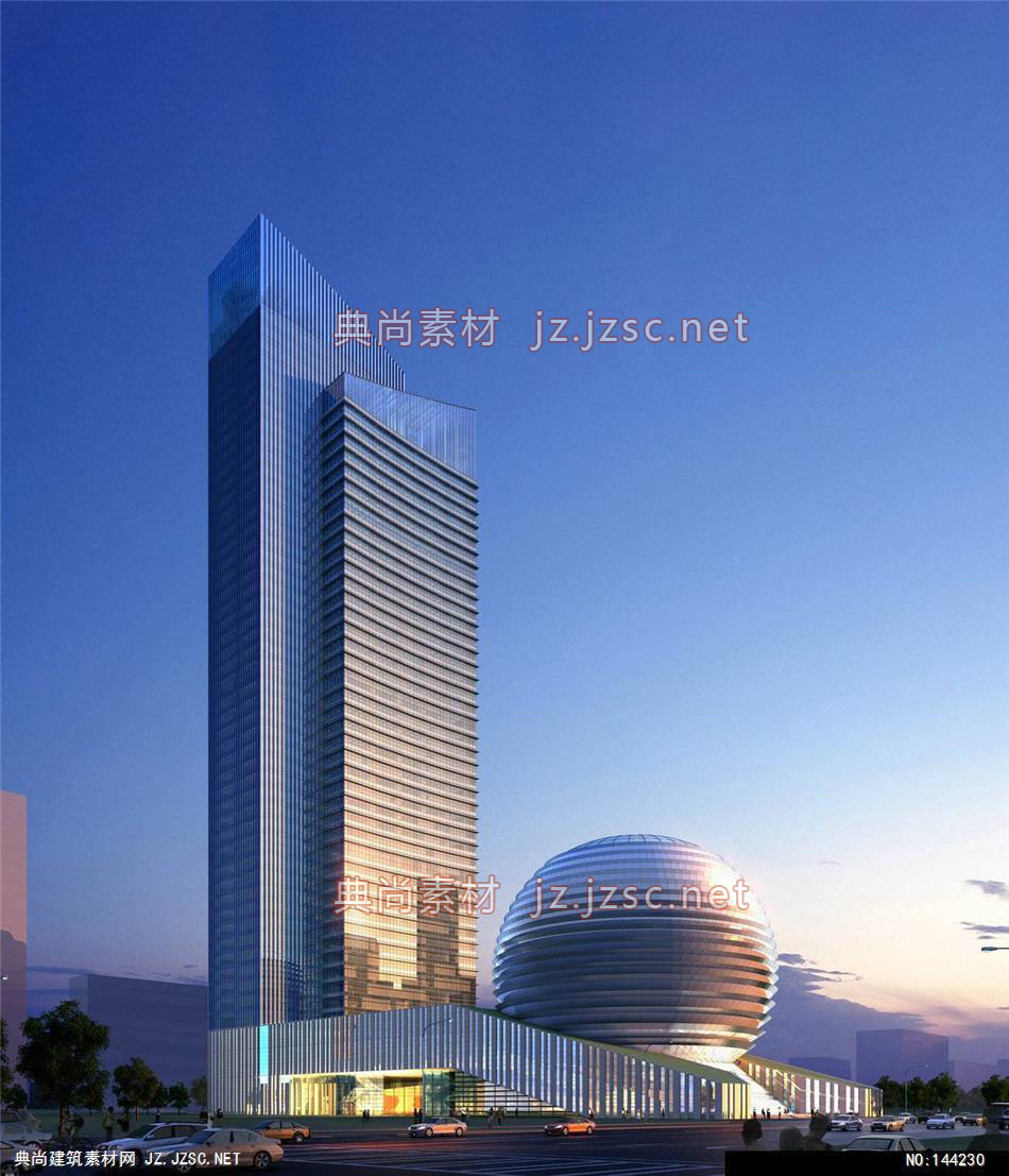 公建三所史工办公楼2效果图-办公楼效果图办公建筑