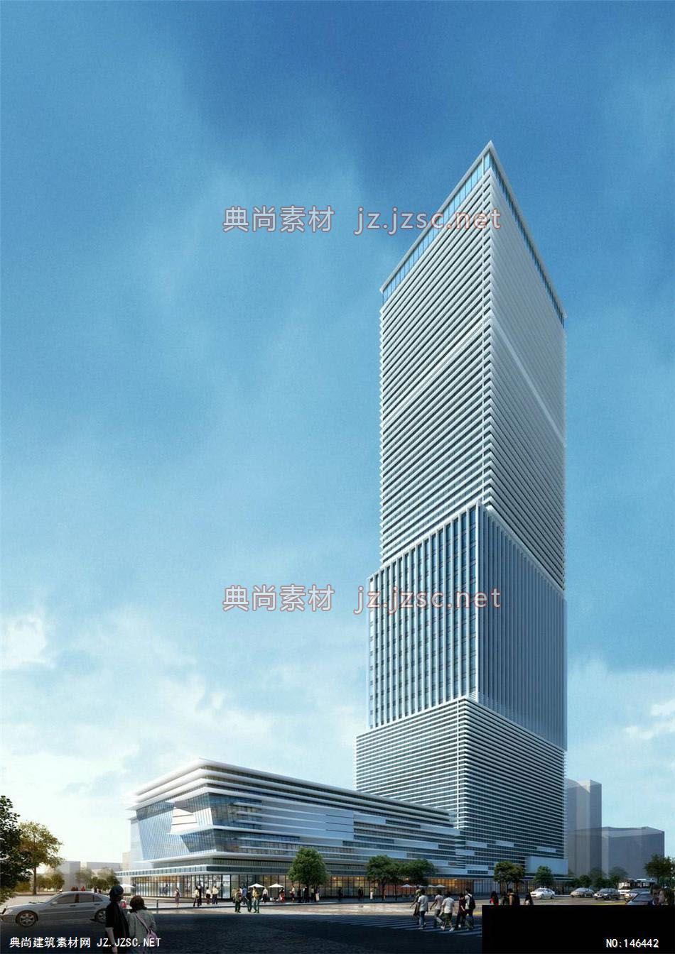 同济三所-张工-珠海高层效果图-办公楼效果图办公建筑