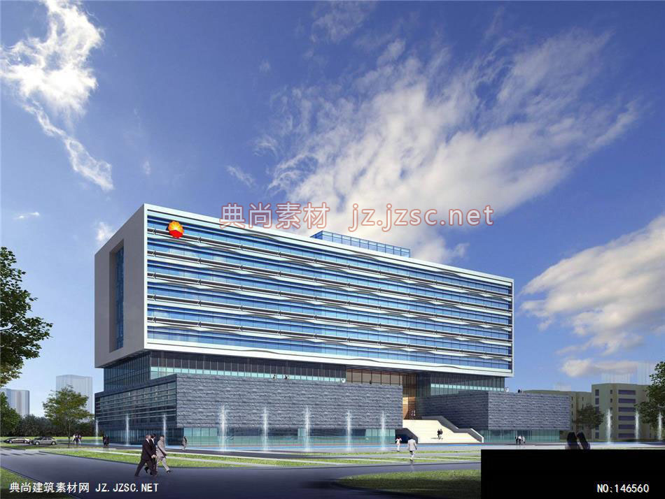 同济一所-赖工-新疆办公楼第二轮-2效果图-办公楼效果图办公建筑