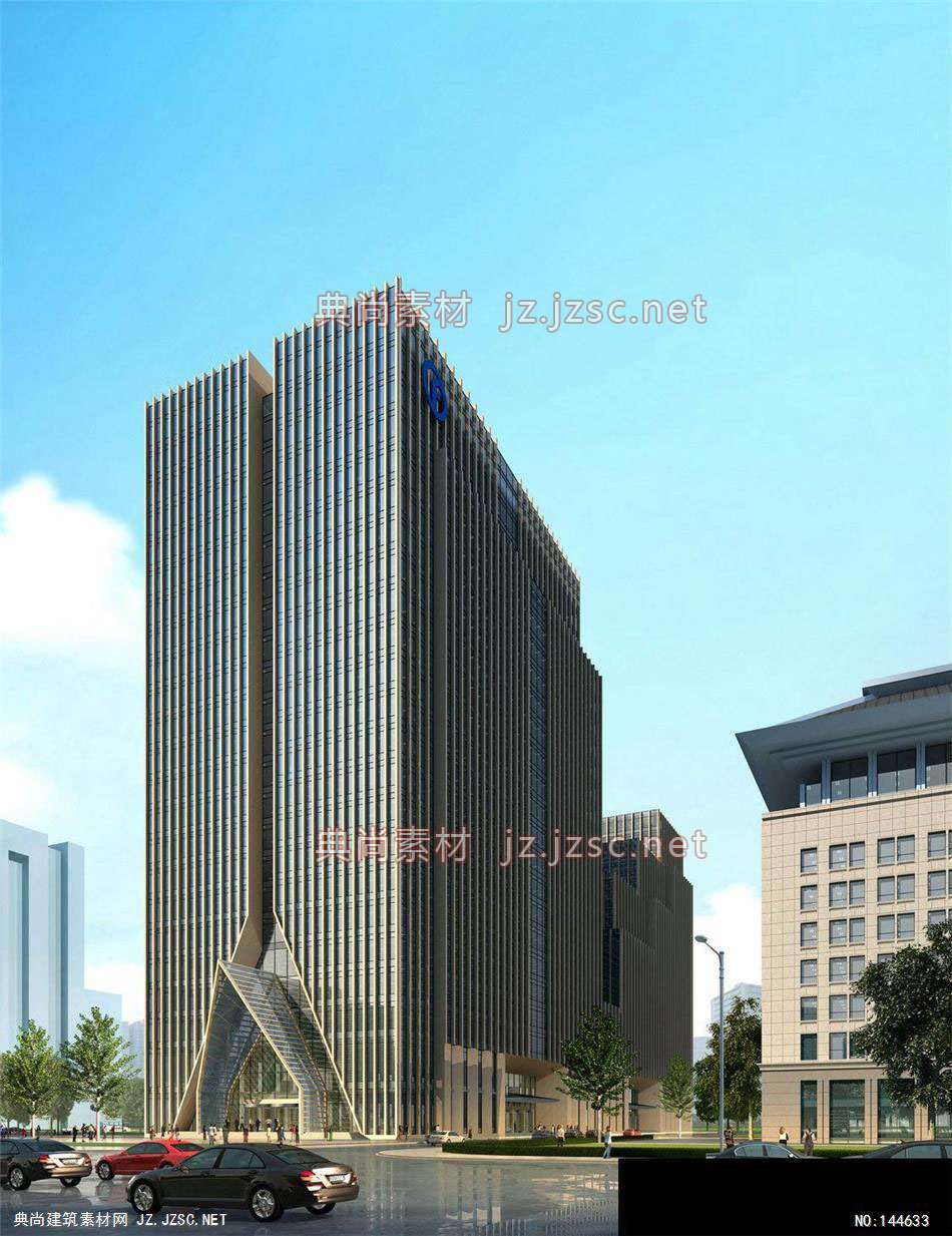 公建一所赖工北京长安街修改7效果图-办公楼效果图办公建筑