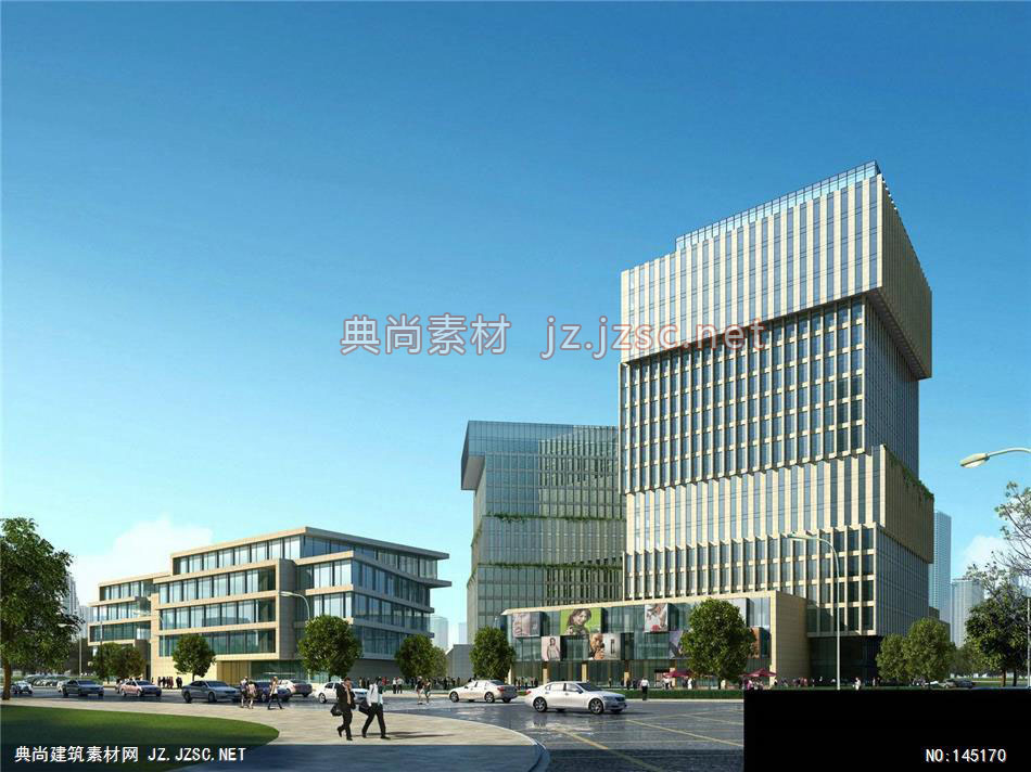 公建一所吴工新江湾科技园修改36效果图-办公楼效果图办公建筑