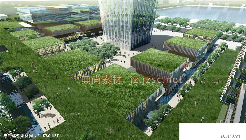 高层公建同济王工市民中心3效果图-办公楼效果图办公建筑