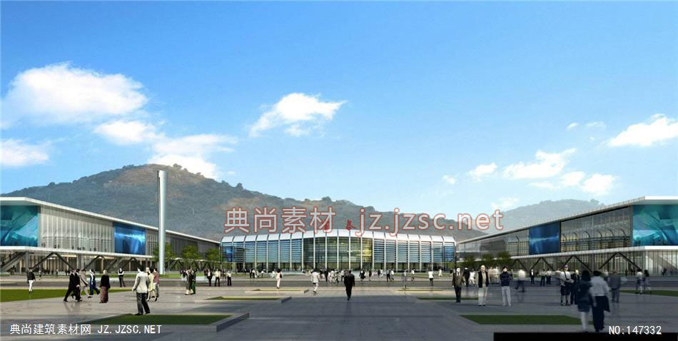 张工-江西宜春高铁枢纽-6效果图-办公楼效果图办公建筑