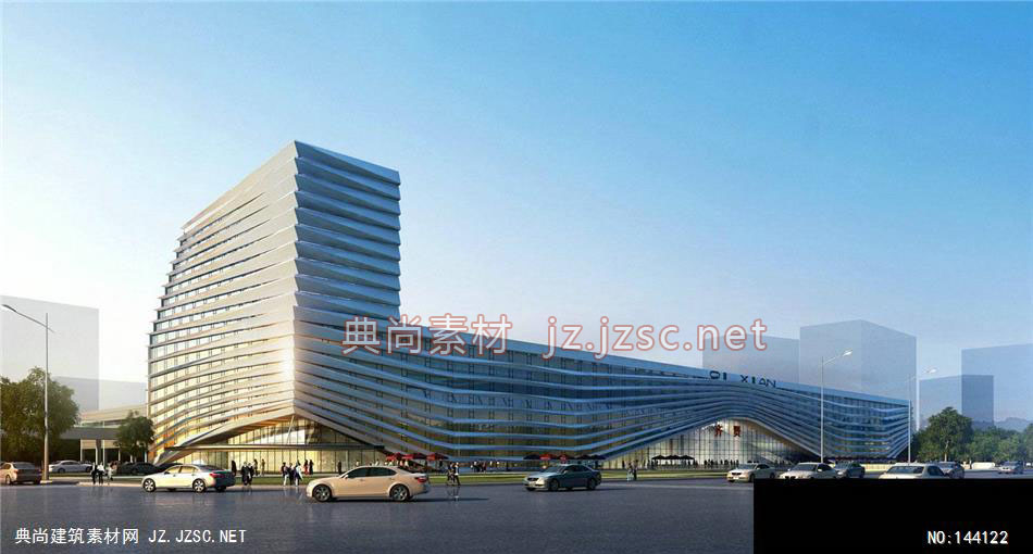 公建三所郭工奉贤齐贤枢纽2效果图-办公楼效果图办公建筑