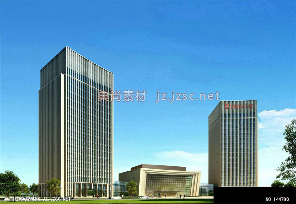 公建一所李工嘉兴发改委大楼第三轮22效果图-办公楼效果图办公建筑