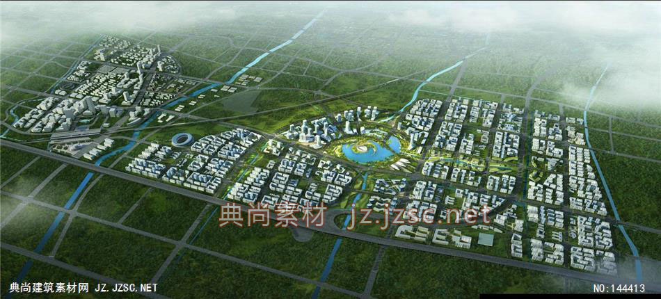公建上海城市规划院4所凌工松江规划3效果图-办公楼效果图办公建筑
