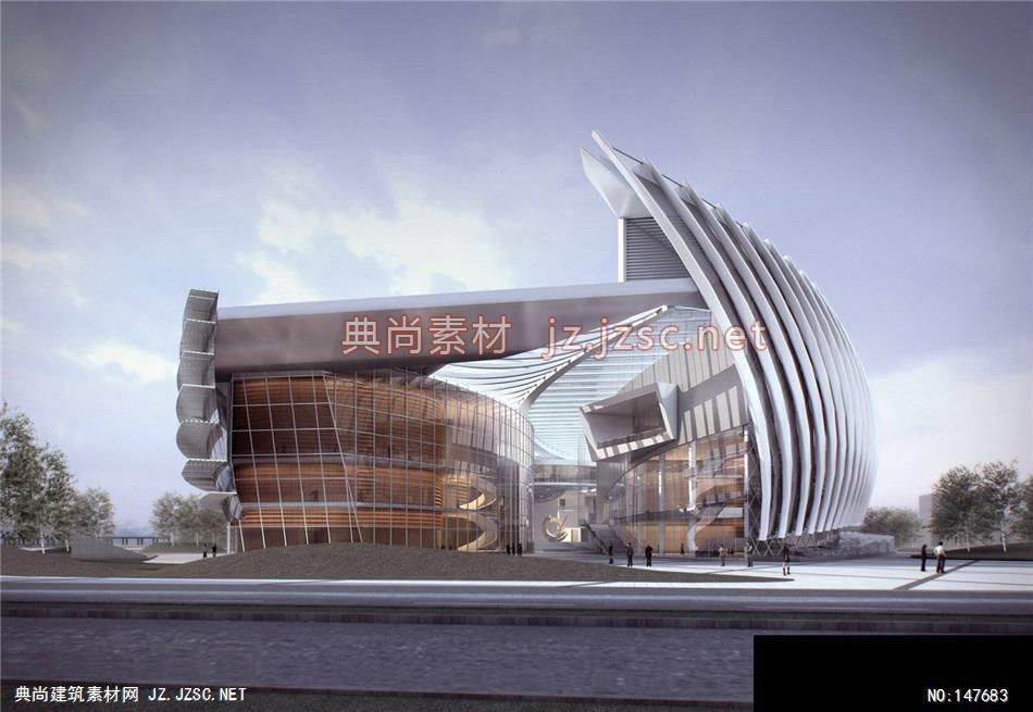 中建国际-汤工-文化中心-4效果图-办公楼效果图办公建筑