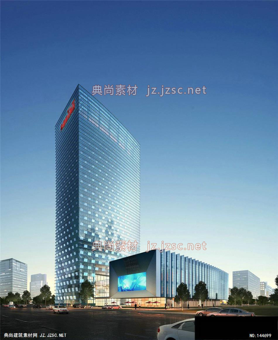 公建一所赖工南通传媒中心施工效果图第三轮2效果图-办公楼效果图办公建筑