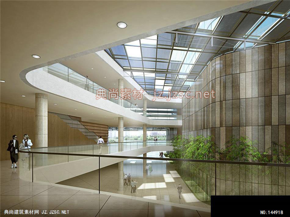 公建一所文工中国银联研发中心方案一5效果图-办公楼效果图办公建筑