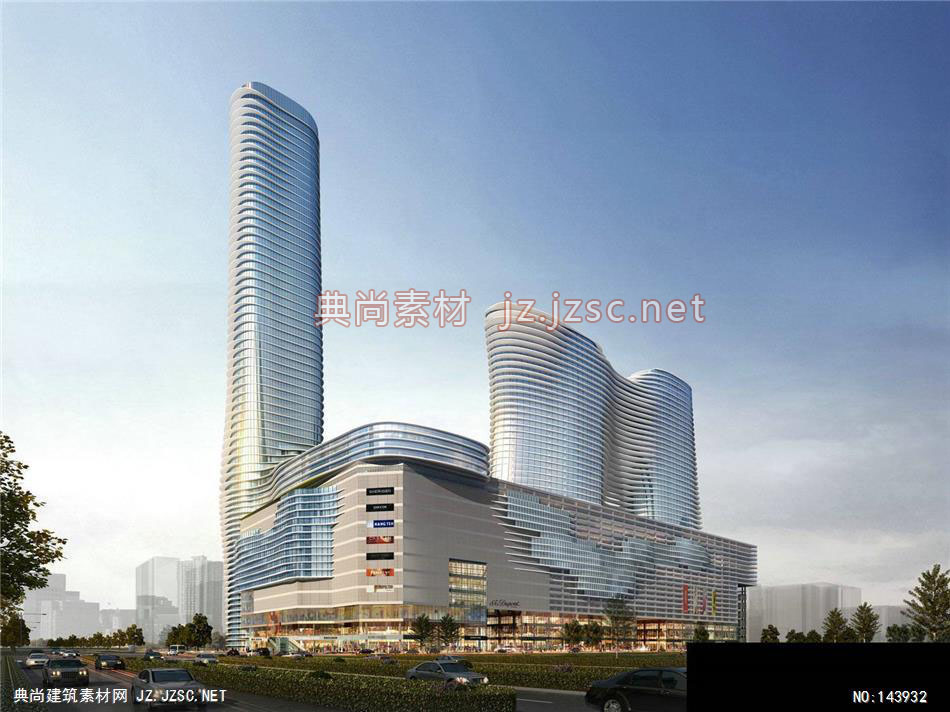 公建丁工郑州商业综合体2效果图-办公楼效果图办公建筑