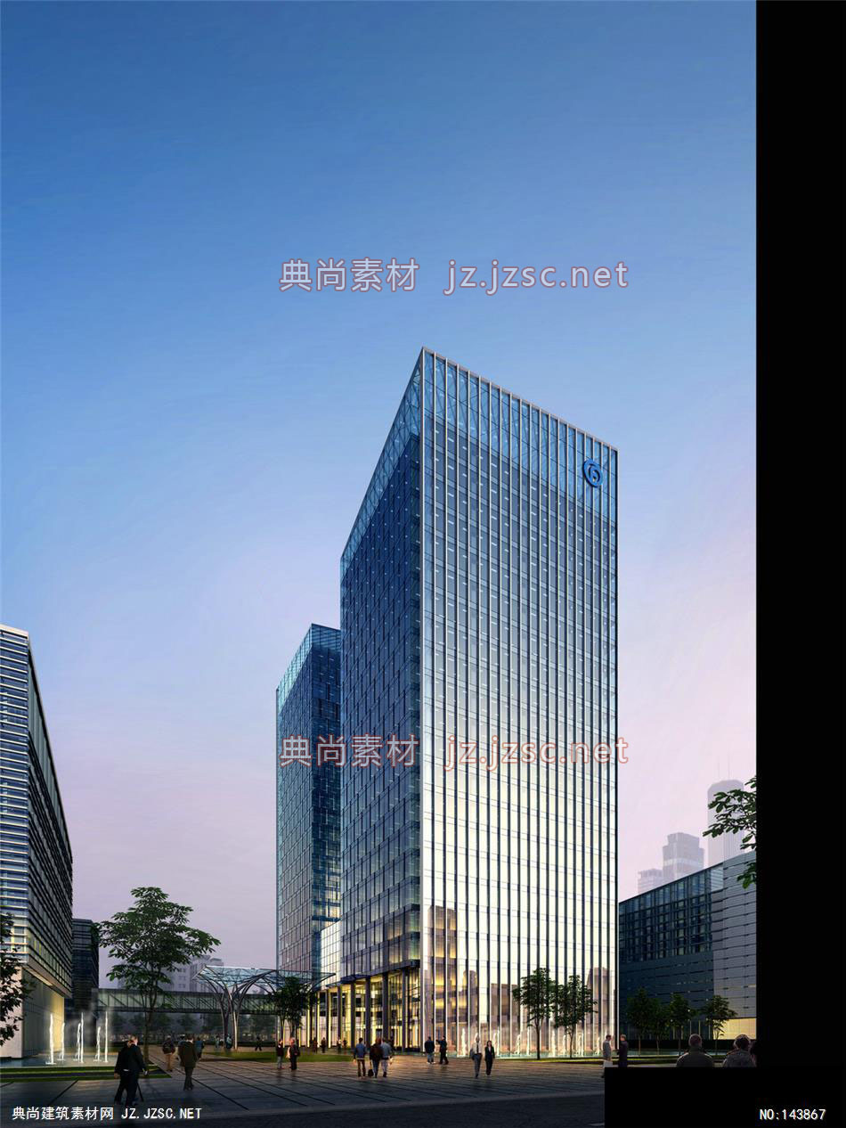 高层公建一所吴工广发银行5效果图-办公楼效果图办公建筑