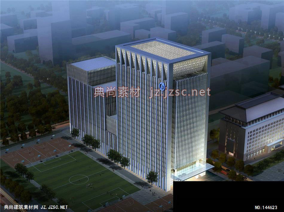 公建一所赖工北京长安街修改2效果图-办公楼效果图办公建筑