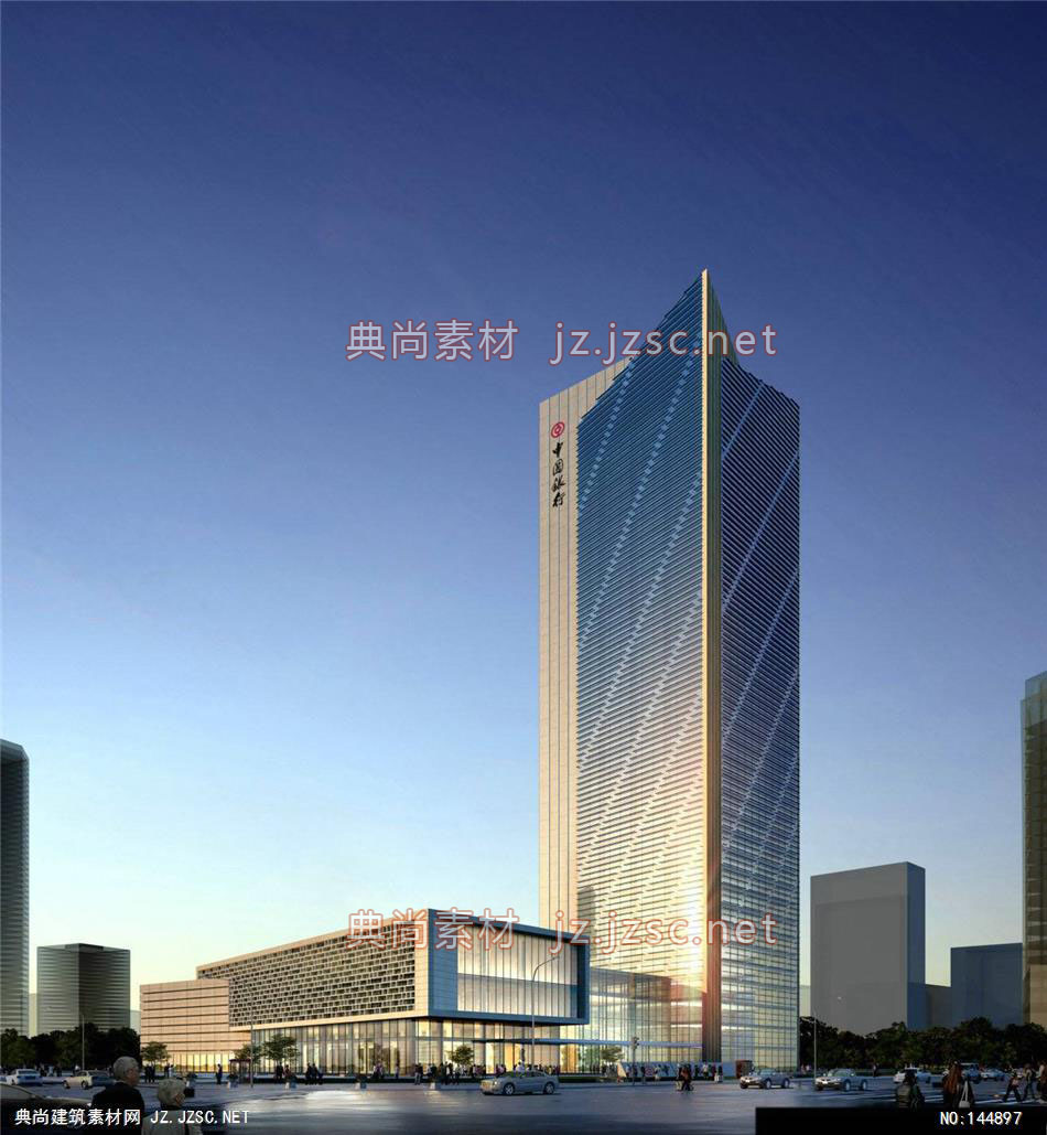 公建一所文工中国银行动画－7效果图-办公楼效果图办公建筑