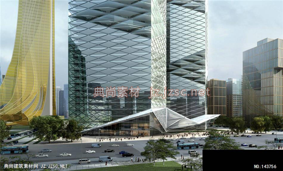 北京CBD-4效果图-办公楼效果图办公建筑