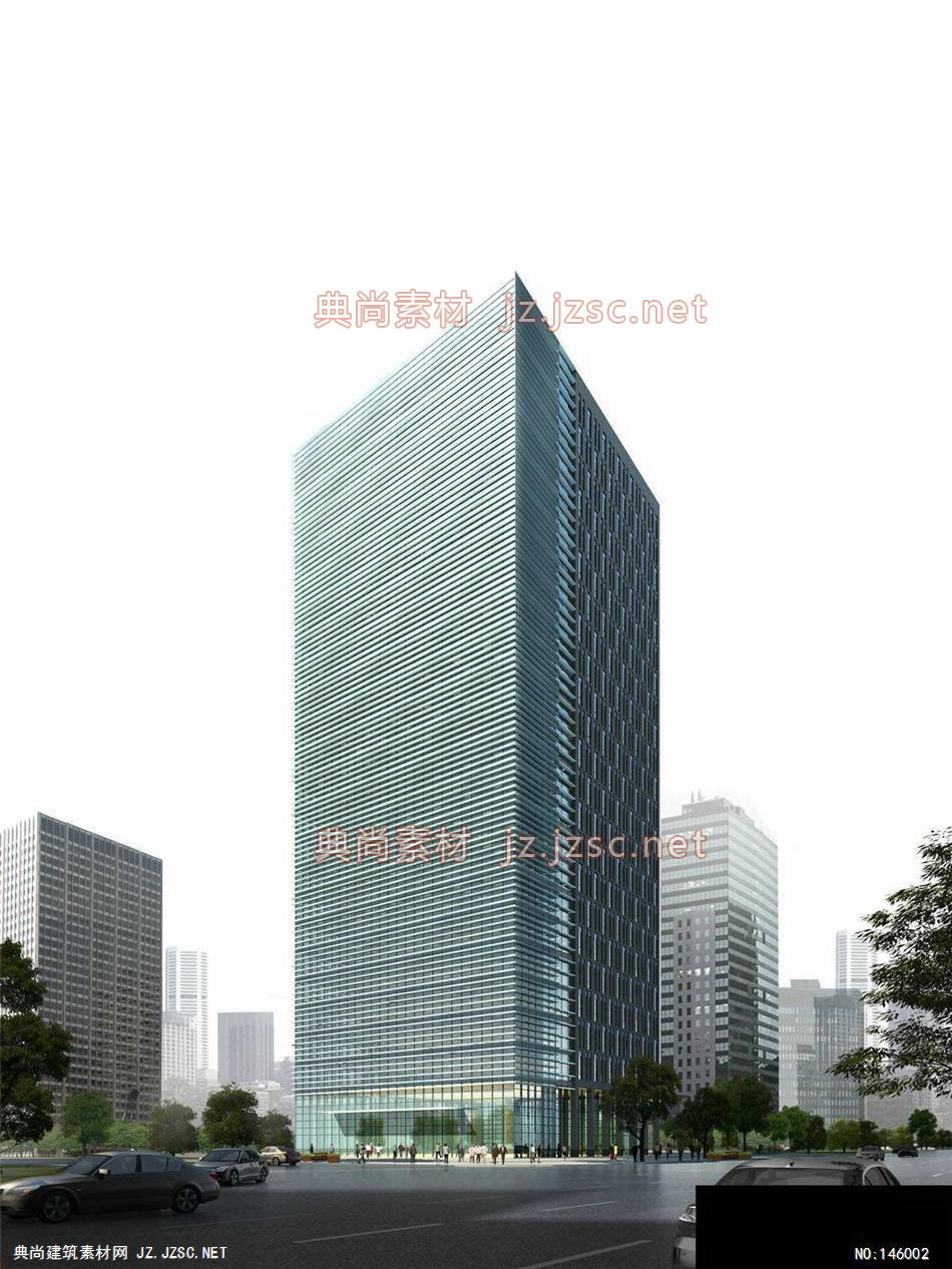 史工-西安办公楼-方安2-1效果图-办公楼效果图办公建筑