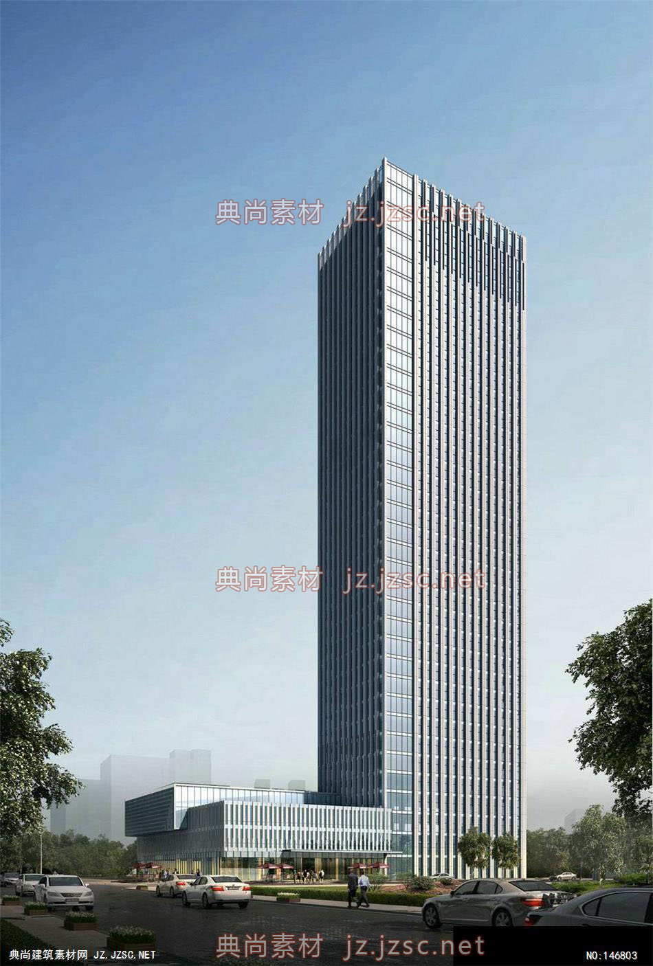 温岭中普建筑设计院-武汉数码城-1效果图-办公楼效果图办公建筑