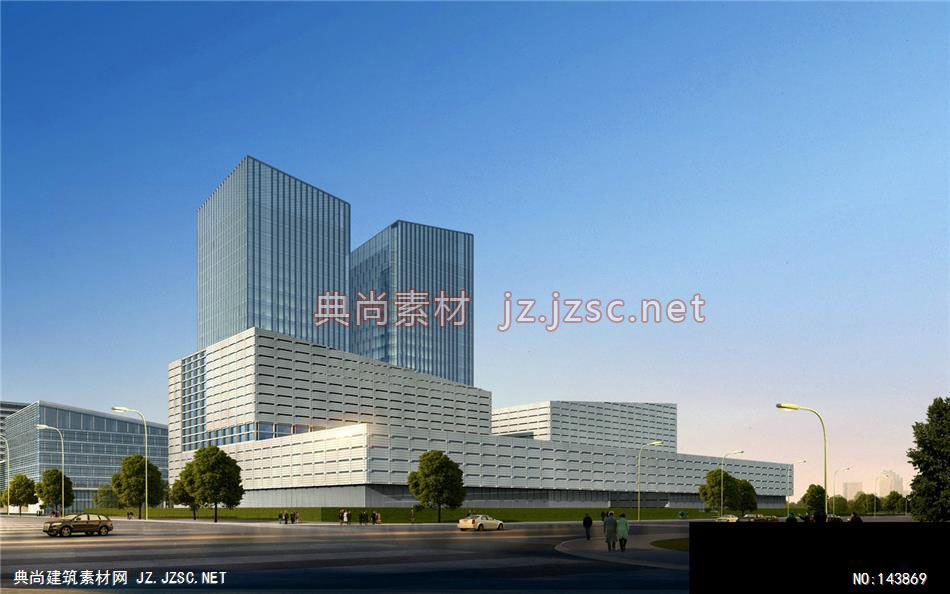 高层公建一所吴工广发银行6效果图-办公楼效果图办公建筑