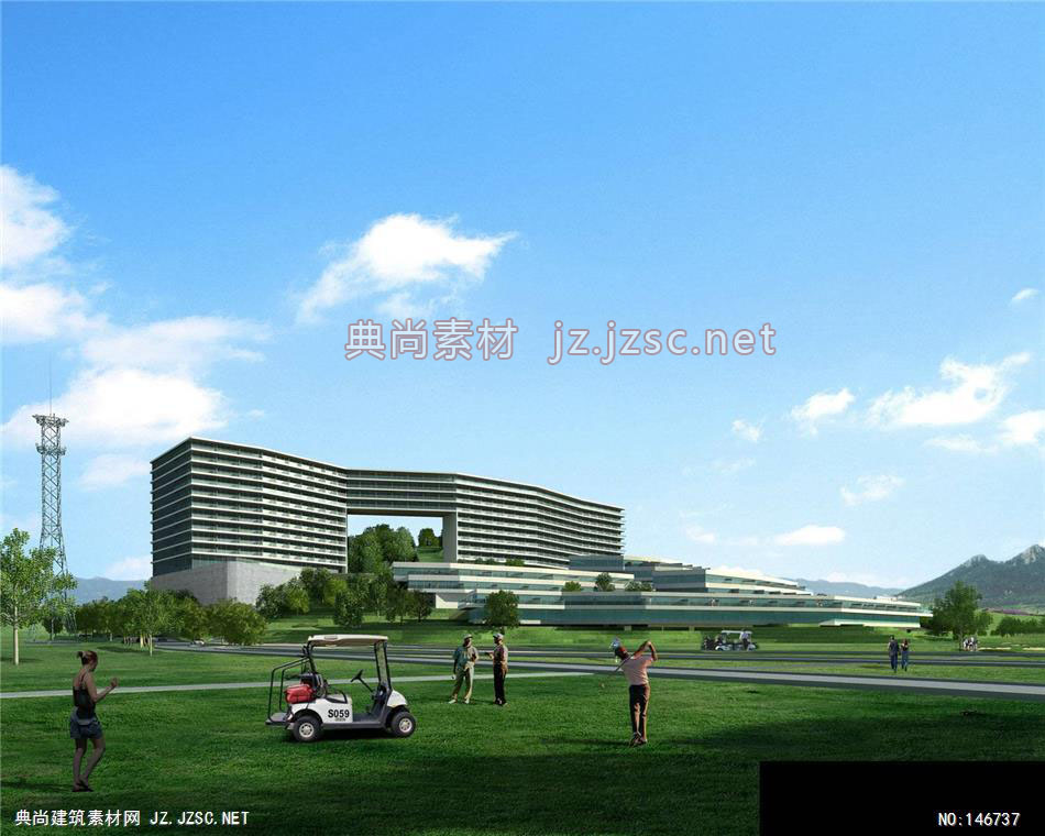王总-威海华东度假村及天鹅湖项目-3效果图-办公楼效果图办公建筑