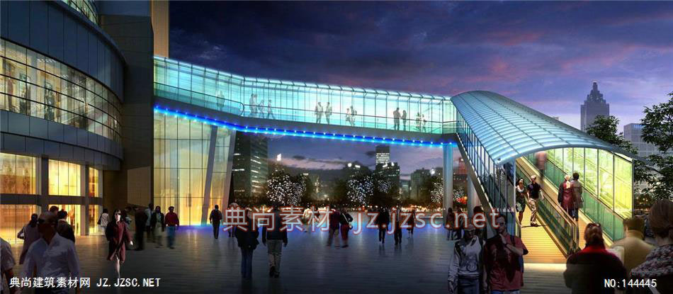 公建上海同程安吉天桥效果图-办公楼效果图办公建筑