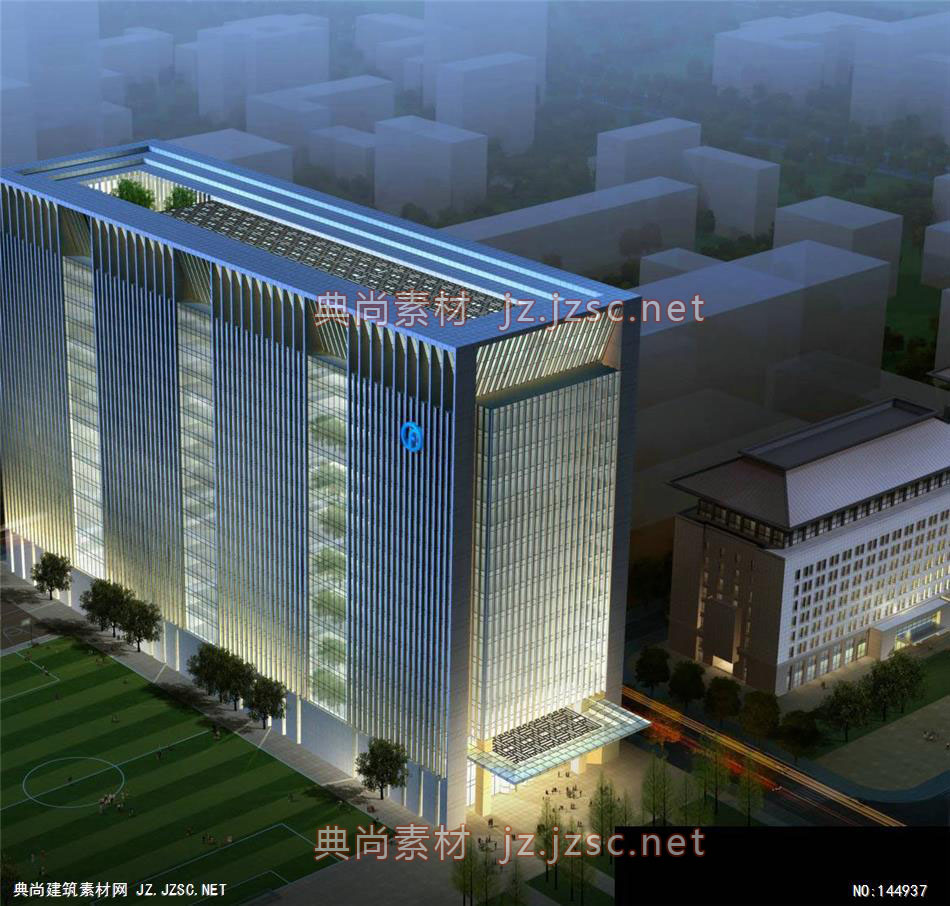 公建一所吴工北京广发银行7效果图-办公楼效果图办公建筑