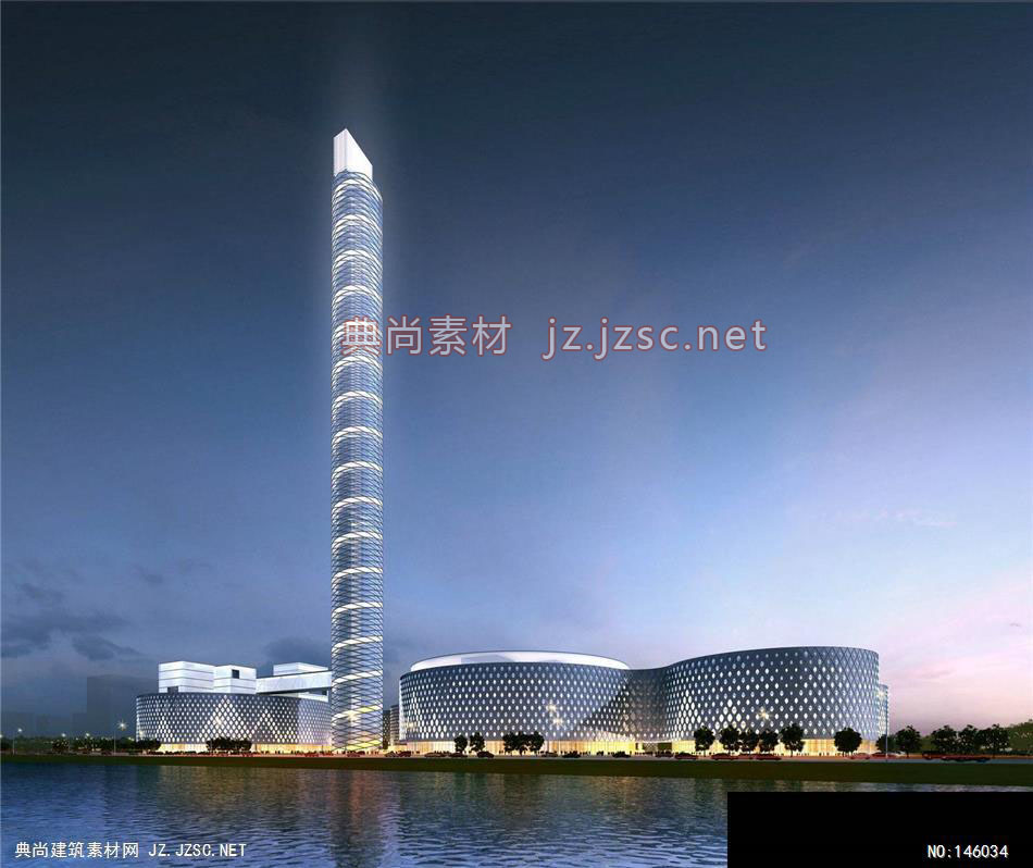苏炯-中山灯塔-4效果图-办公楼效果图办公建筑