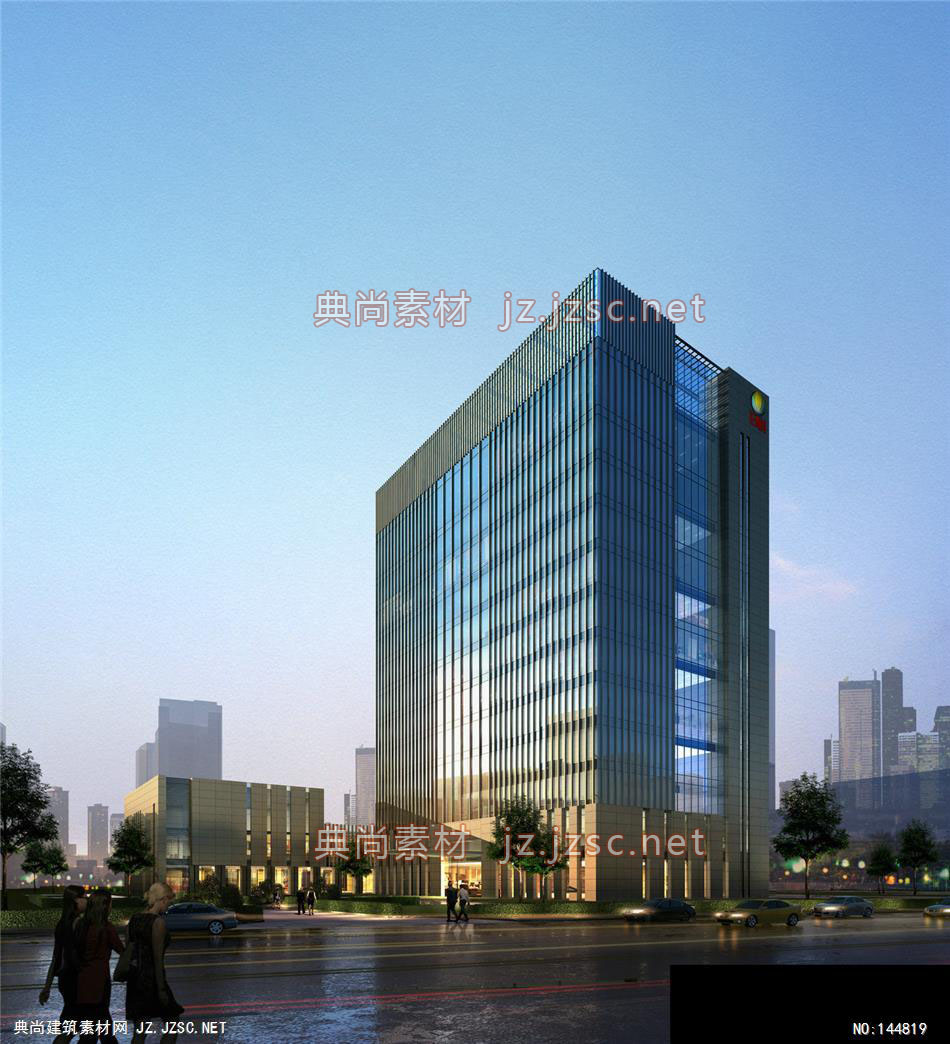 开元-高工-办公楼-3效果图-办公楼效果图办公建筑