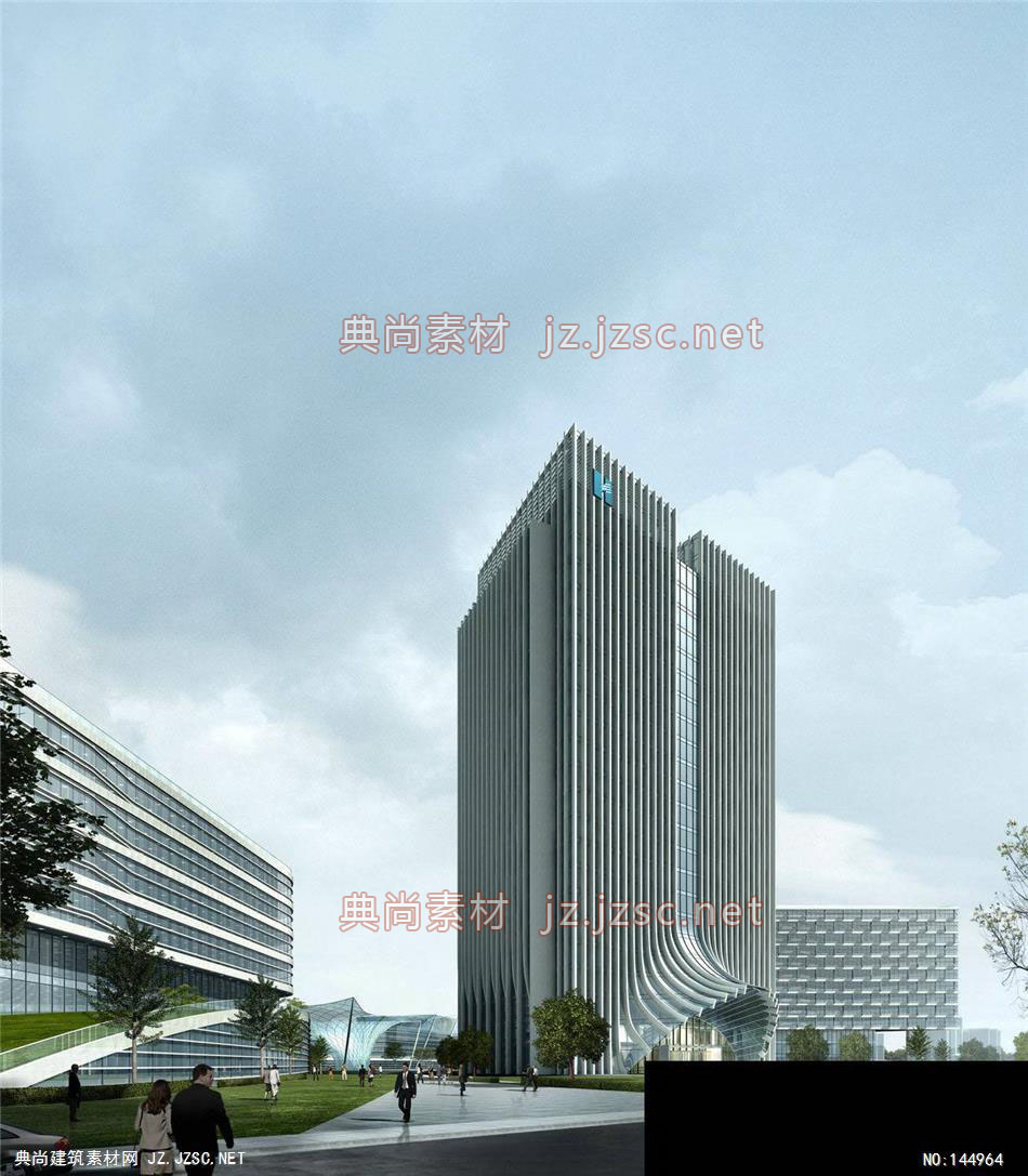 公建一所吴工北京华能方案二2效果图-办公楼效果图办公建筑
