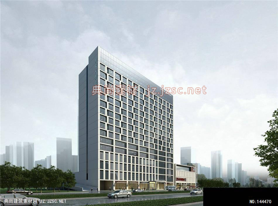 东岸-史工-海安县大润发项目第3轮-1效果图-办公楼效果图办公建筑