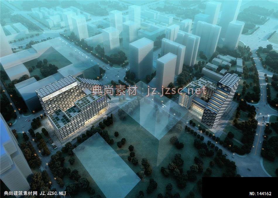 陈总-腾讯项目第二轮-6效果图-办公楼效果图办公建筑