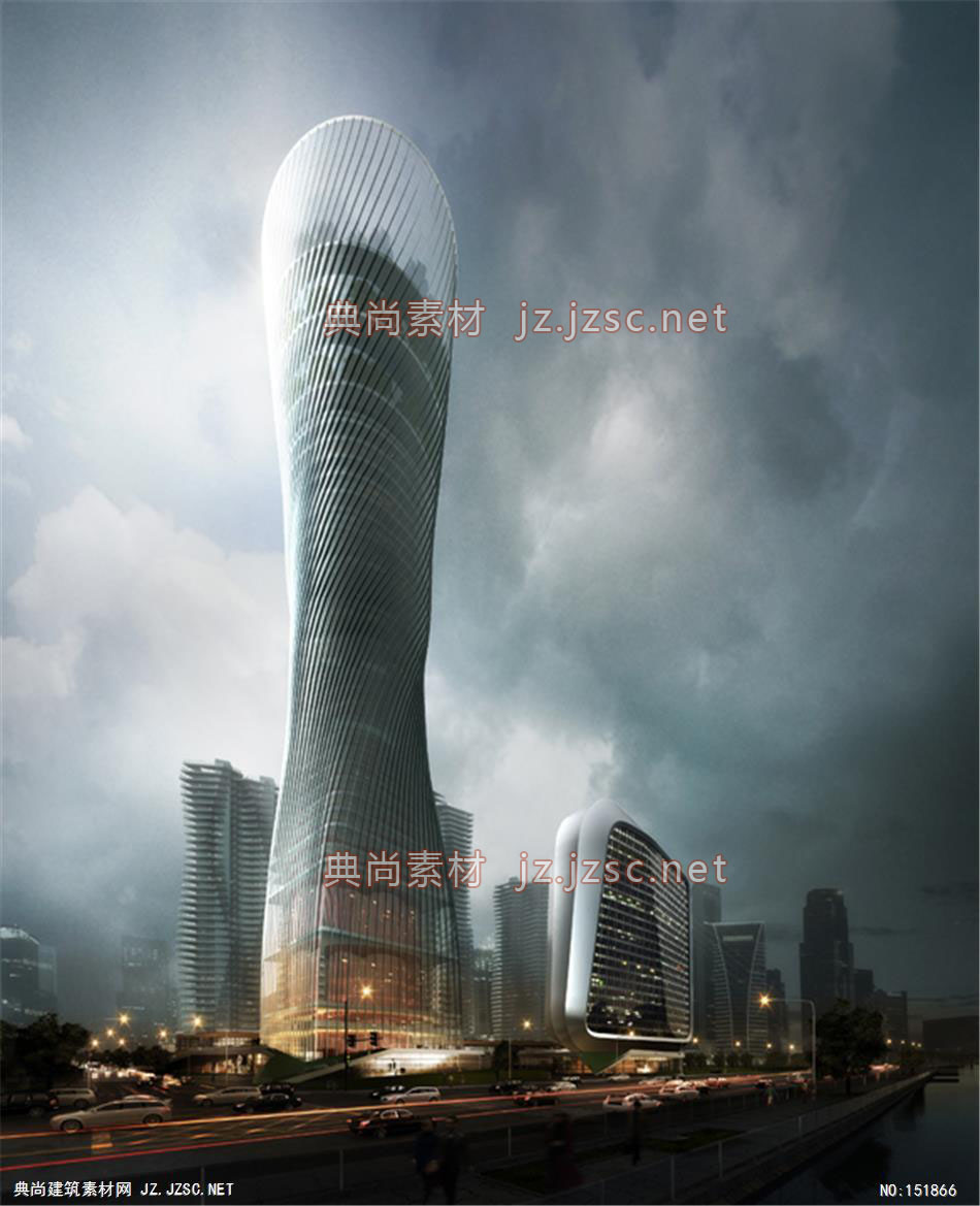 武汉交职院项目08高层办公效果图+交通及医疗建筑效果图