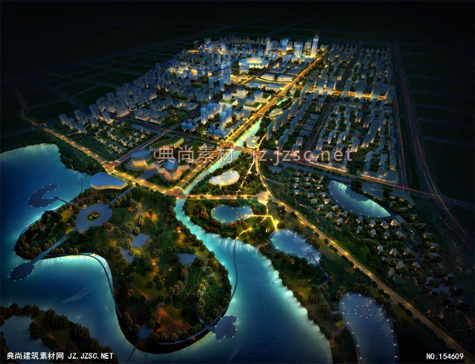 邾城城市设计项目02-规划效果图设计+文化建筑效果图