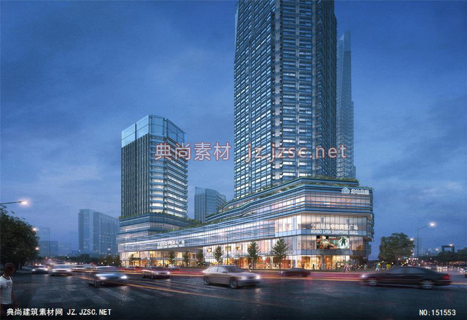 宁波绿地中心04高层办公效果图+交通及医疗建筑效果图