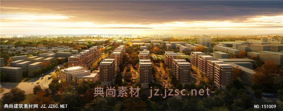 上海宝华住宅 住宅建筑效果图 住宅效果图
