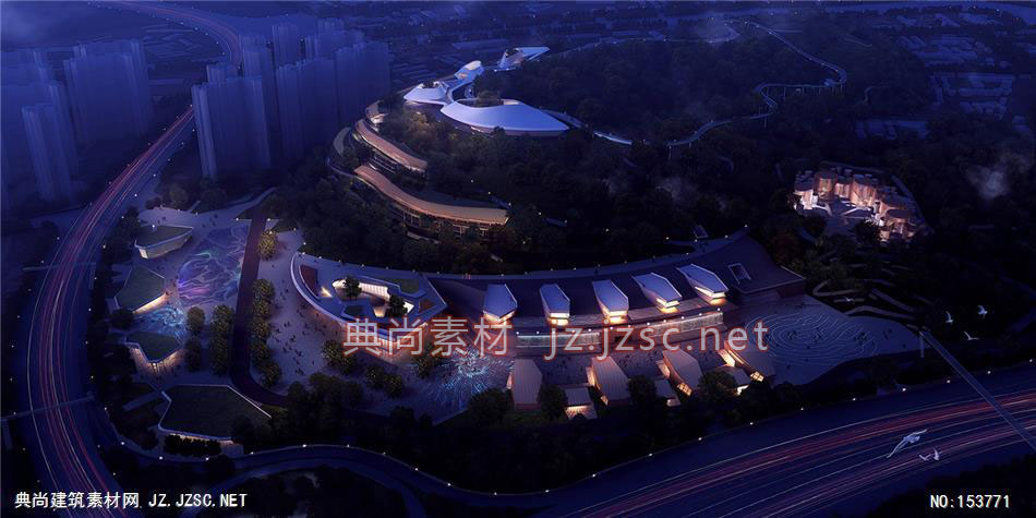 深圳安托山博物馆公园03-规划效果图设计+文化建筑效果图