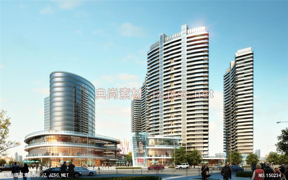 深圳某项目 住宅建筑效果图 住宅效果图