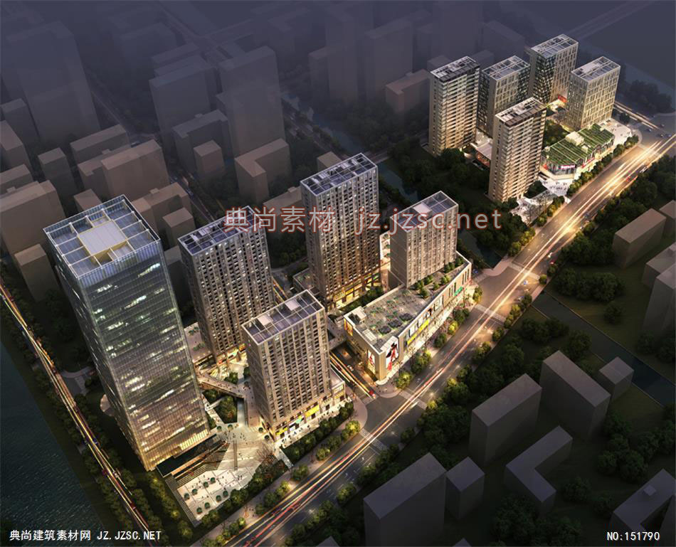 东部新城1 商业建筑效果图 商业效果图