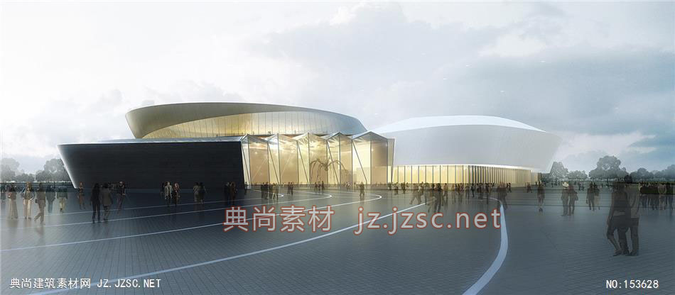 黑龙江博物馆03-规划效果图设计+文化建筑效果图