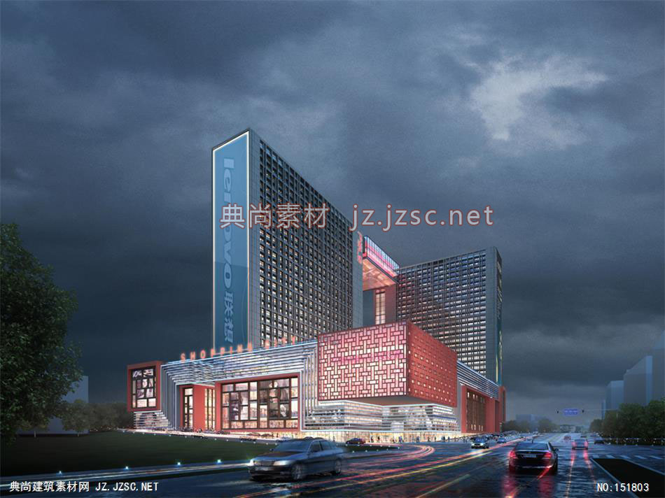 东胜区南部规划02 商业建筑效果图 商业效果图