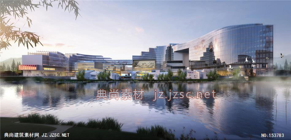 杭州西溪规划03-规划效果图设计+文化建筑效果图