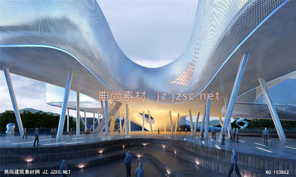 四川广安项目04-规划效果图设计+文化建筑效果图