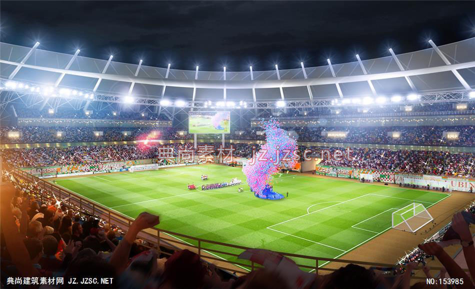 摩洛哥体育场01-规划效果图设计+文化建筑效果图