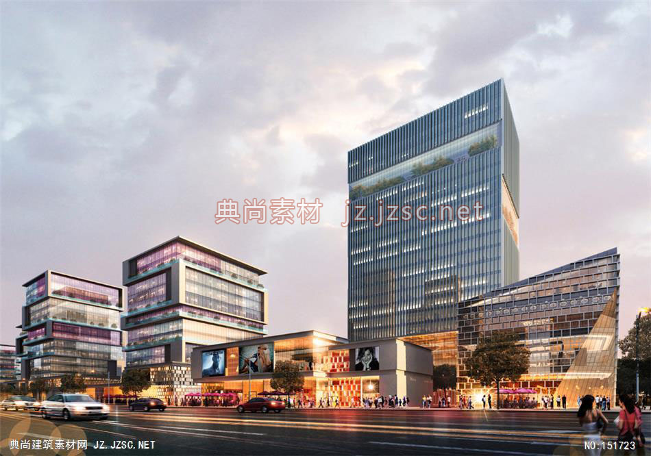 北京丰台商业设计02 商业建筑效果图 商业效果图